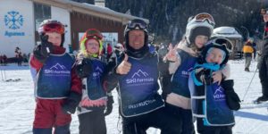 Детские групповые занятия по горным лыжам в Архызе